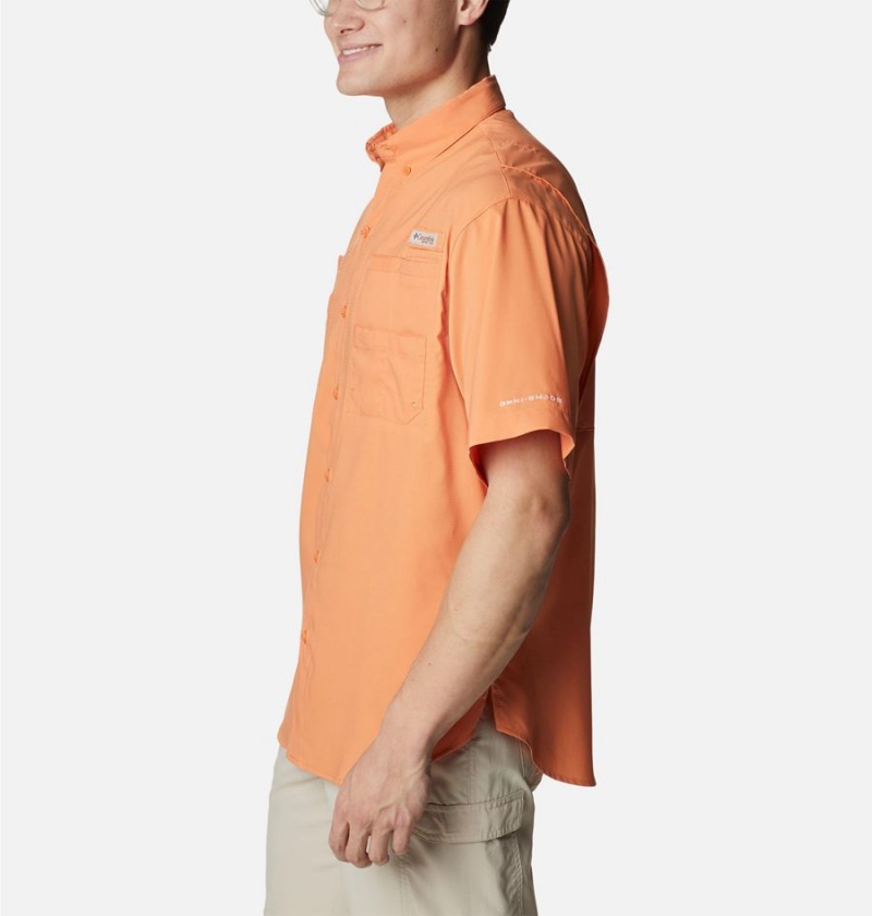 Orange Men's Columbia PFG Tamiami II Short Sleeve Shirt | QEVFN-1836