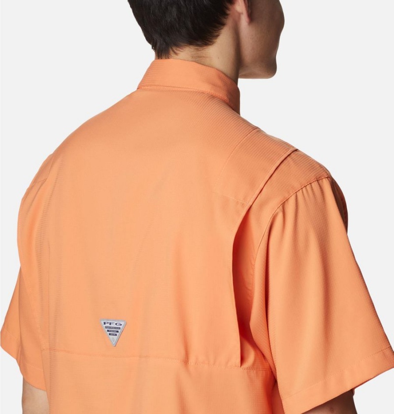 Orange Men's Columbia PFG Tamiami II Short Sleeve Shirt | QEVFN-1836