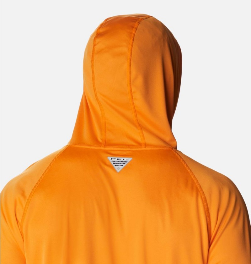 Orange Men's Columbia PFG Terminal Tackle Hoodie | IUGKA-8321