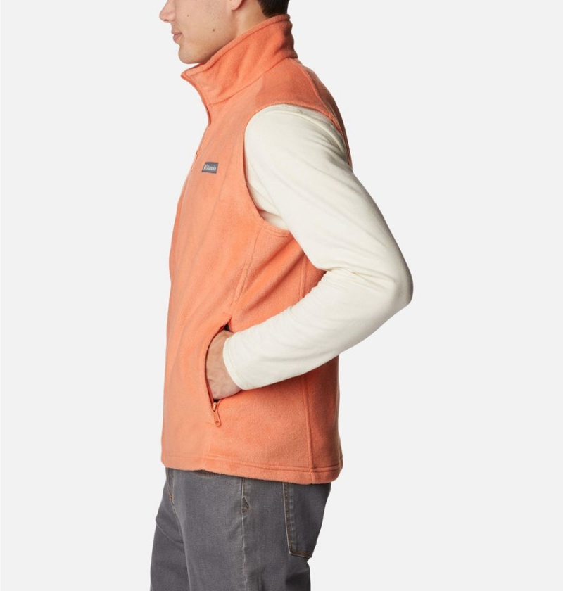 Orange Men's Columbia Steens Mountain Fleece Vest | BGKLM-1837