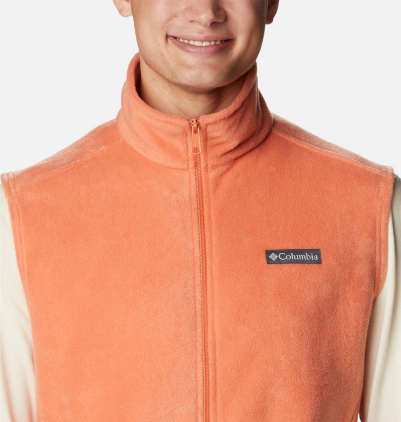 Orange Men's Columbia Steens Mountain Fleece Vest | BGKLM-1837