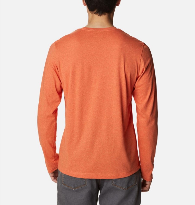 Orange Men's Columbia Thistletown Hills Long Sleeve Logo T-Shirt | SXFNE-6701