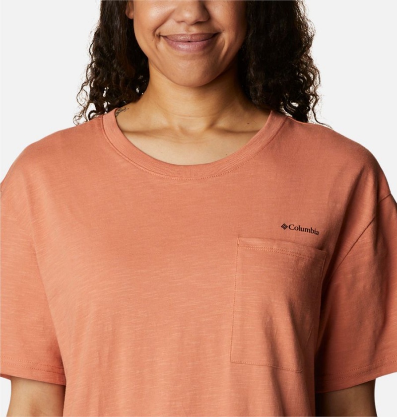 Orange Women's Columbia Break It Down T-Shirt | DRFMN-8175