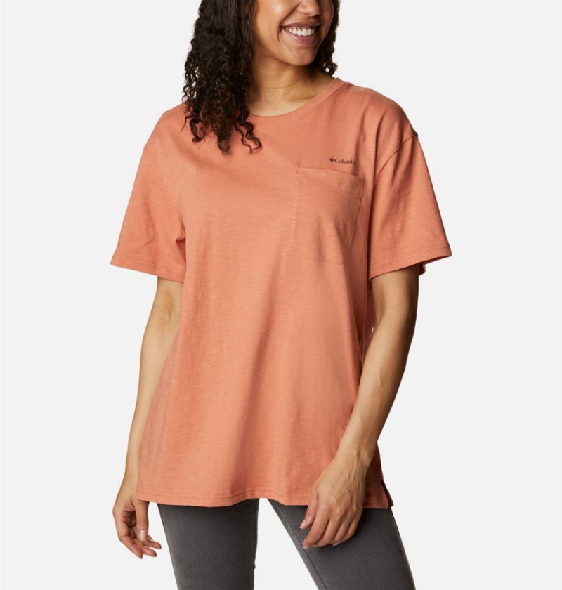 Orange Women's Columbia Break It Down T-Shirt | DRFMN-8175