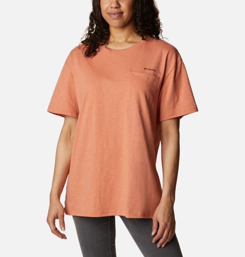 Orange Women\'s Columbia Break It Down T-Shirt | DRFMN-8175