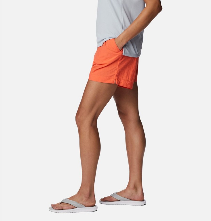 Orange Women's Columbia PFG Backcast Water Shorts | BUVLX-0517