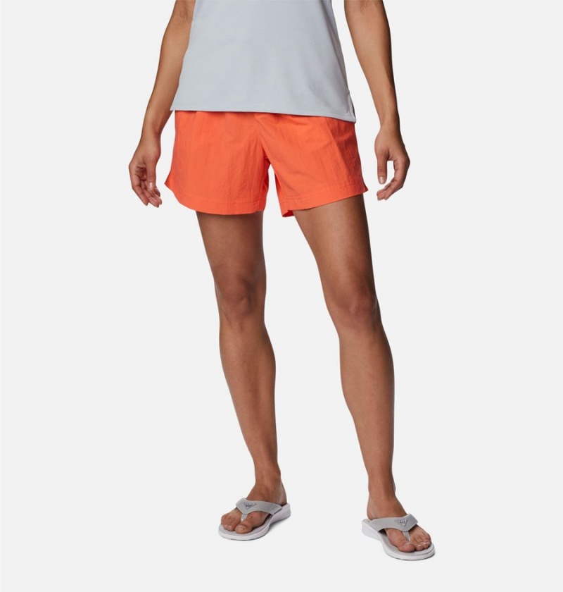 Orange Women\'s Columbia PFG Backcast Water Shorts | BUVLX-0517