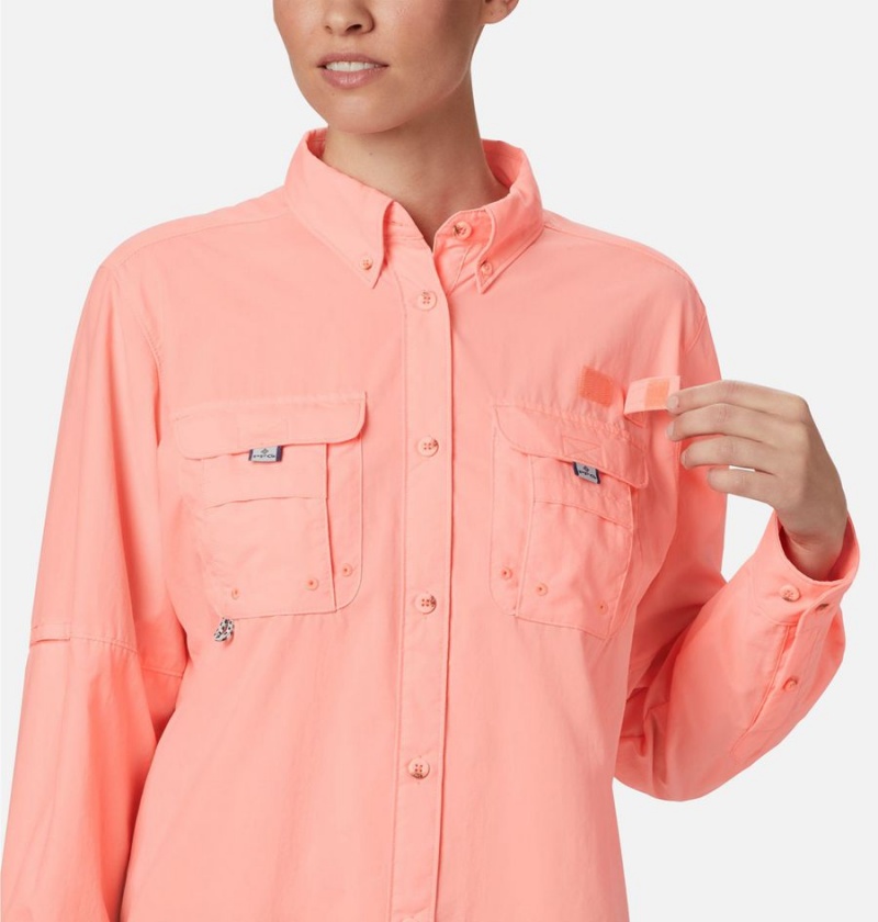 Orange Women's Columbia PFG Bahama Long Sleeve Shirt | YFLVS-4718