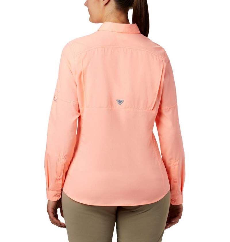 Orange Women's Columbia PFG Lo Drag Long Sleeve Shirt | IPYBR-8735