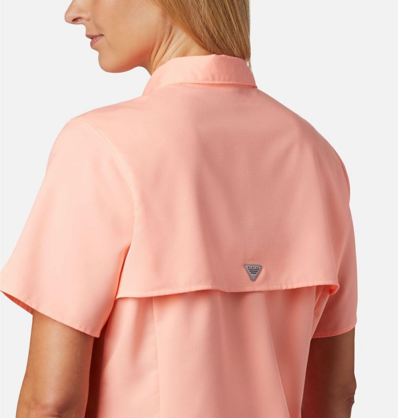 Orange Women's Columbia PFG Tamiami II Short Sleeve Shirt | QBYSN-4138