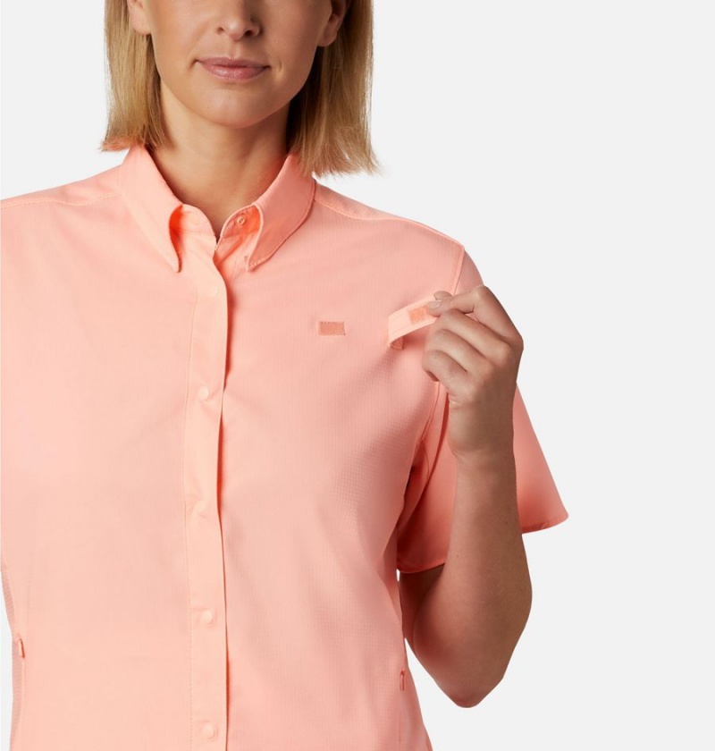 Orange Women's Columbia PFG Tamiami II Short Sleeve Shirt | QBYSN-4138