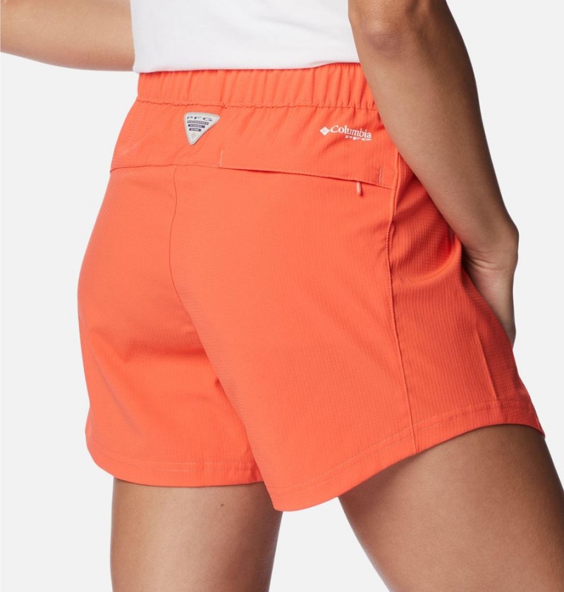 Orange Women's Columbia PFG Tamiami Pull-On Shorts | DLVRK-9508