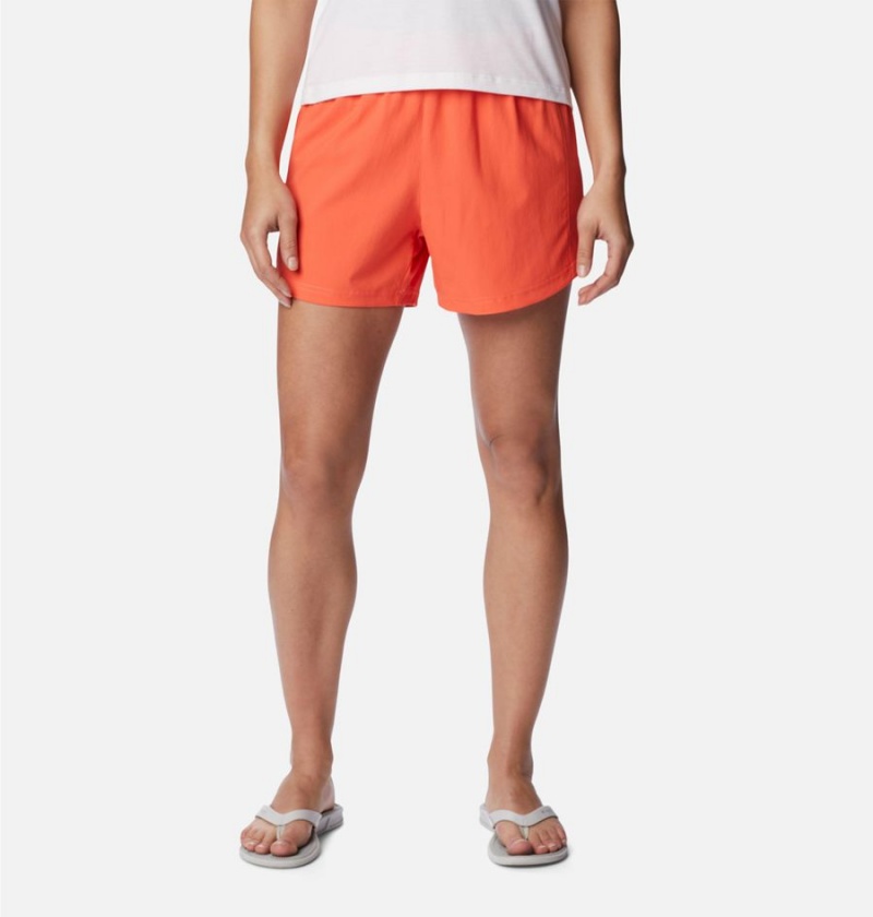 Orange Women\'s Columbia PFG Tamiami Pull-On Shorts | DLVRK-9508