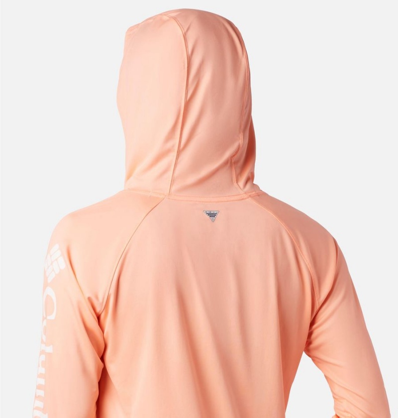 Orange Women's Columbia PFG Tidal Tee Hoodie | DLKEB-3714