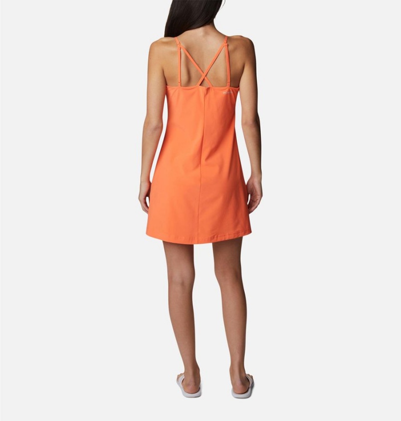 Orange Women's Columbia Pleasant Creek Stretch Dress | ZVORI-5072