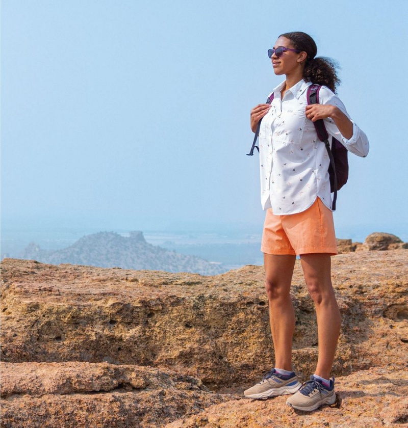 Orange Women's Columbia Silver Ridge Utility Shorts | GQPHE-9067