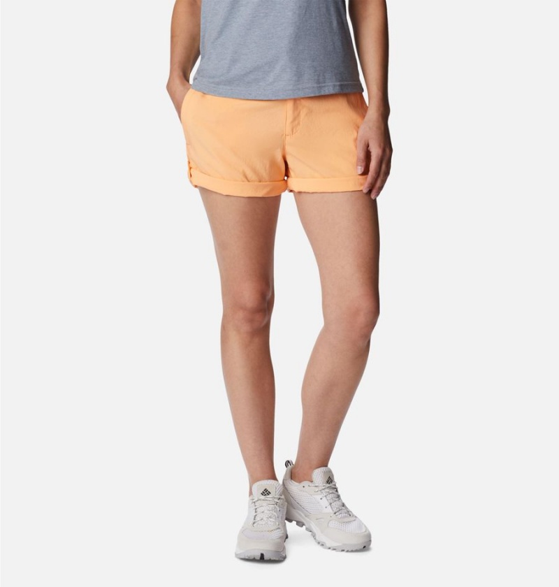 Orange Women\'s Columbia Silver Ridge Utility Shorts | GQPHE-9067