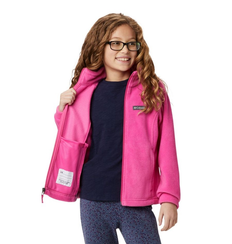 Pink Kids' Columbia Benton Springs Fleece Jacket | SNHVC-7284