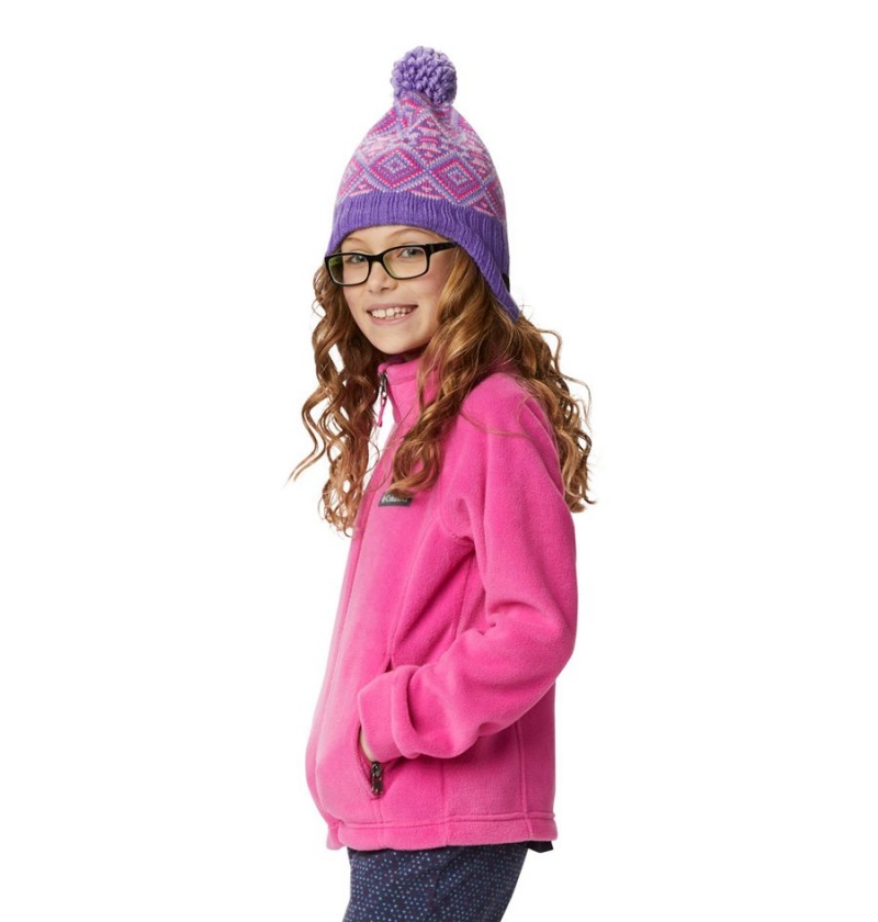 Pink Kids' Columbia Benton Springs Fleece Jacket | SNHVC-7284