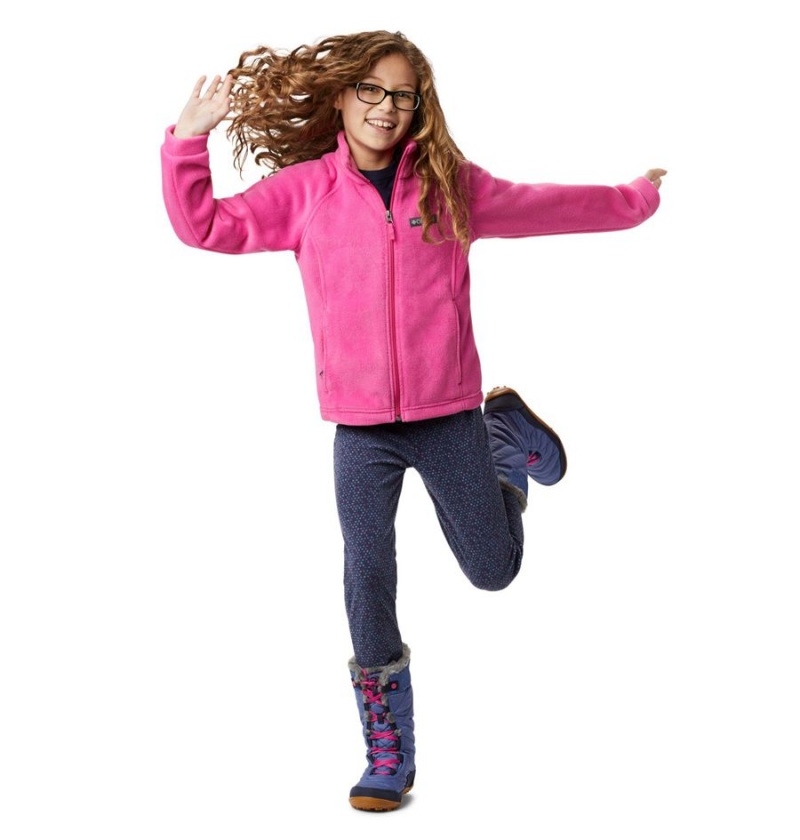 Pink Kids' Columbia Benton Springs Fleece Jacket | SNHVC-7284