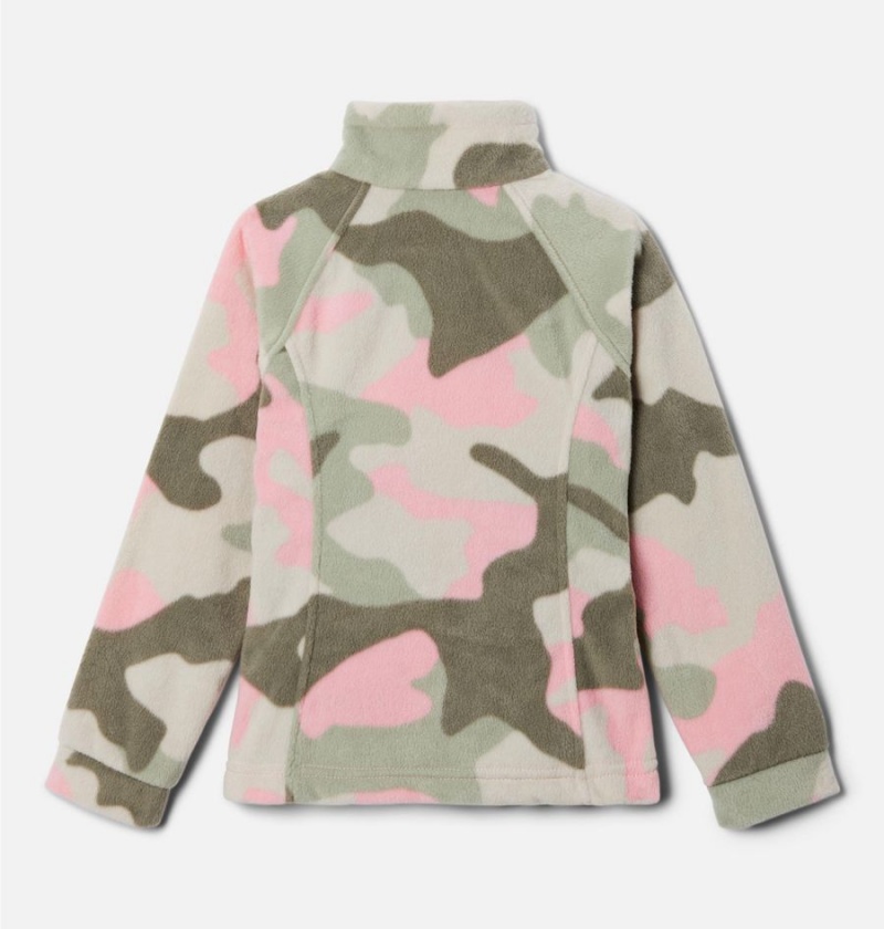 Pink Kids' Columbia Benton Springs II Printed Fleece Jacket | KFRUY-4982