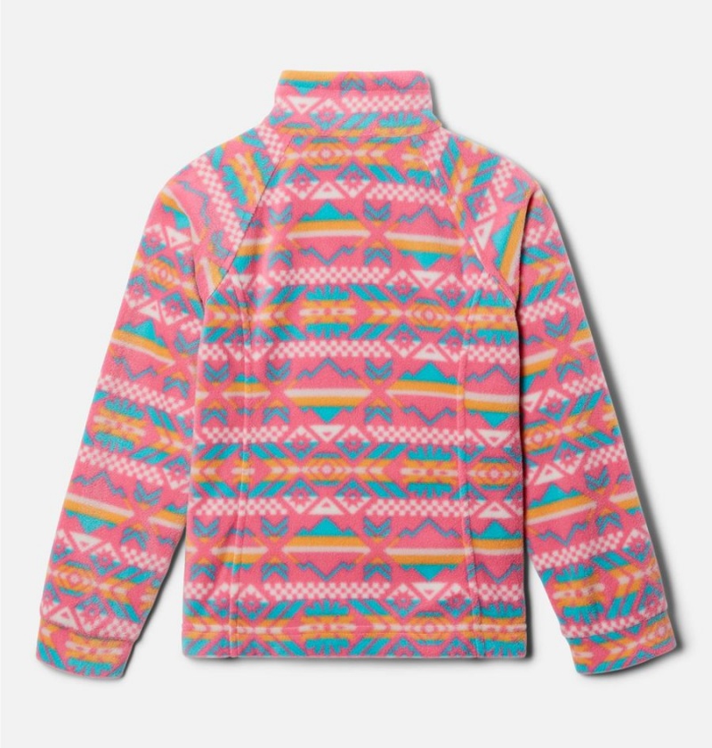 Pink Kids' Columbia Benton Springs II Printed Fleece Jacket | GJAZV-9670