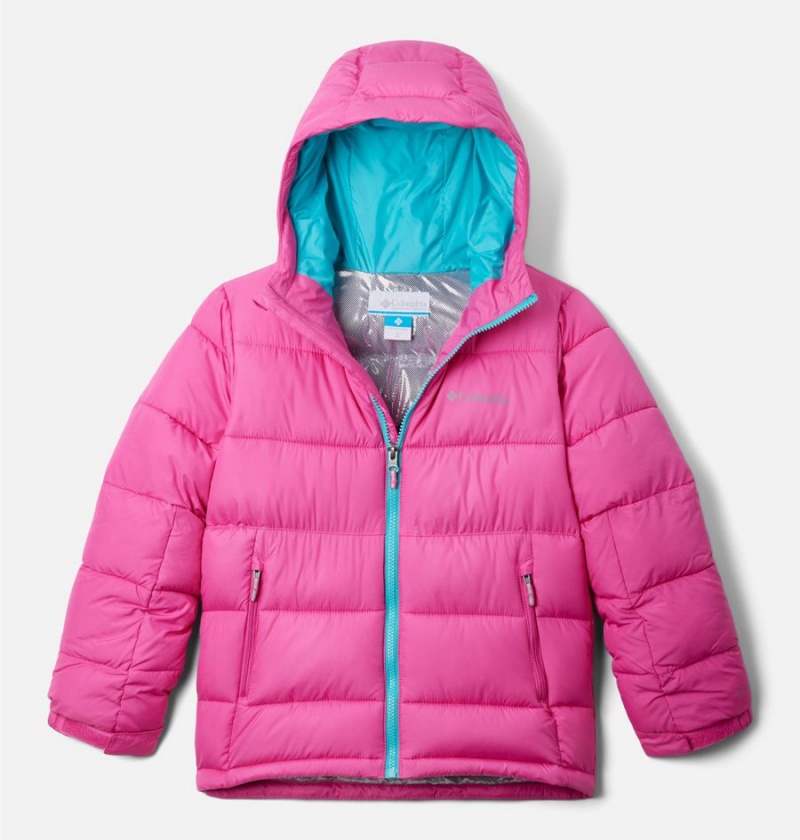 Pink Kids\' Columbia Pike Lake II Hooded Jacket | JZEXC-2643