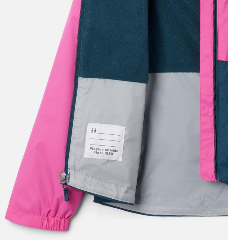 Pink Kids' Columbia Rain-Zilla Jacket | QSGMR-1276