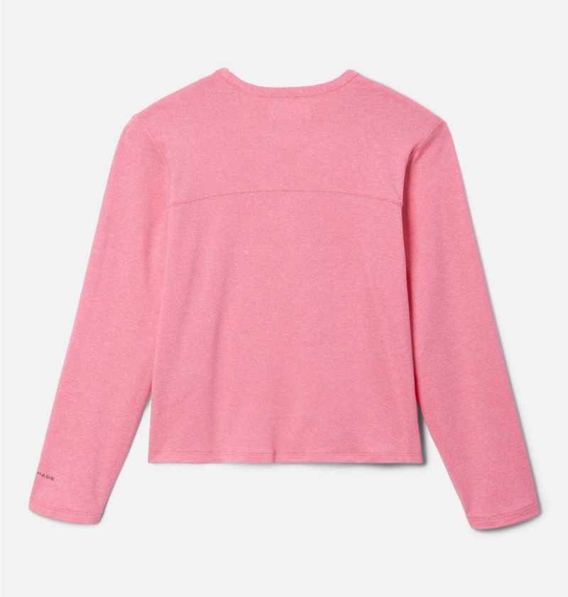 Pink Kids' Columbia Tech Trail Long Sleeve T-Shirt | LFPZN-8274