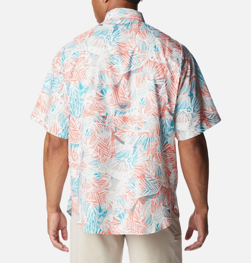 Pink Men's Columbia PFG Super Tamiami Short Sleeve Shirt | RFHGM-2917