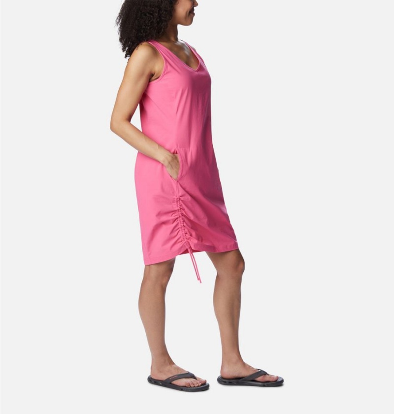 Pink Women's Columbia Anytime Casual III Dress | ZXKMY-3018