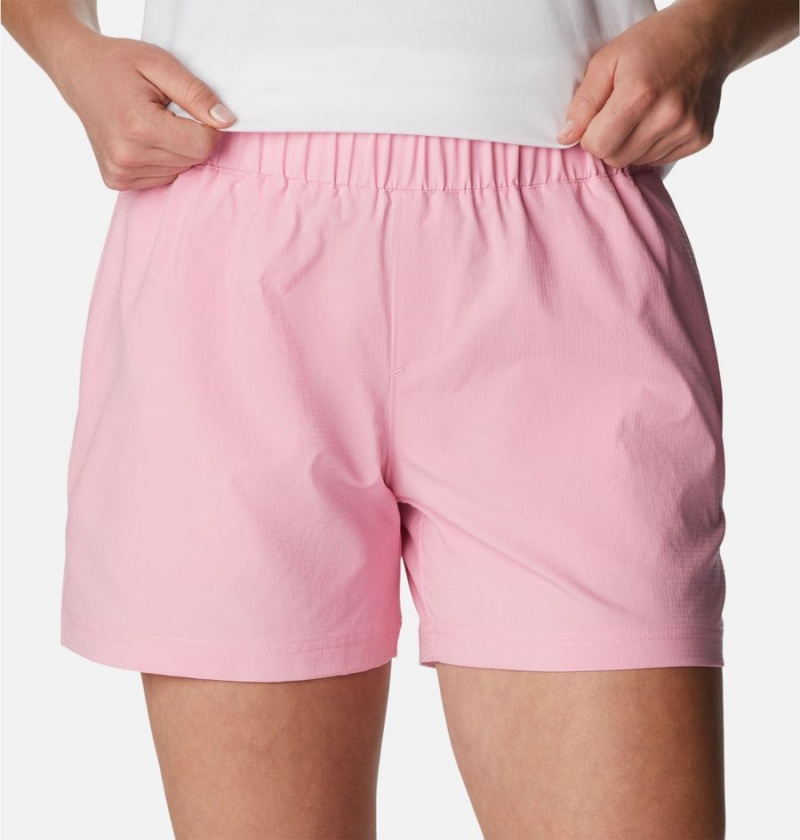 Pink Women's Columbia Anytime Lite Shorts | LJVGT-4519