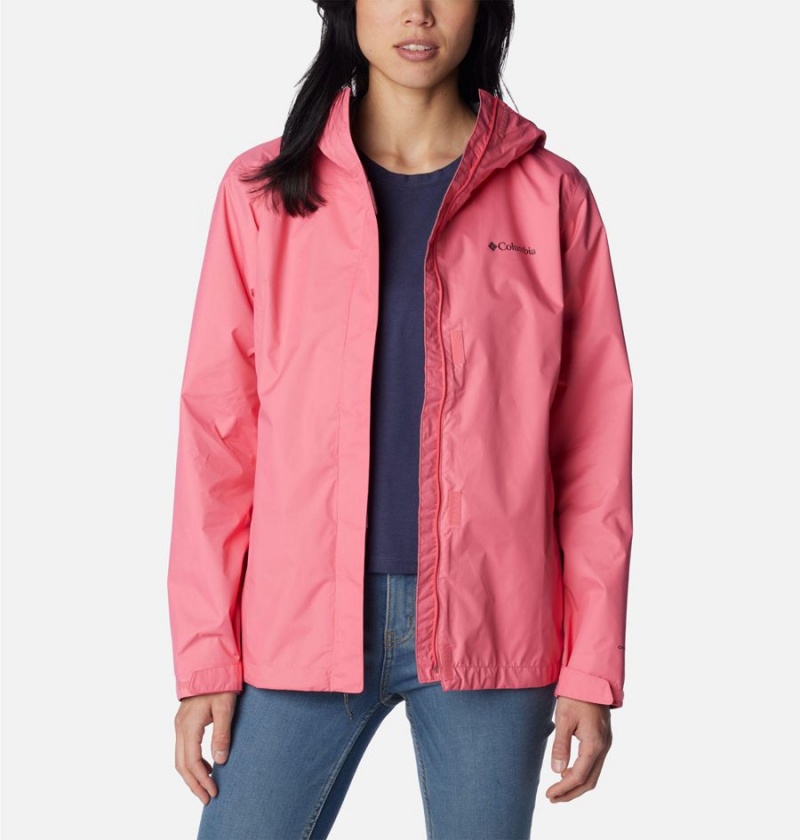 Pink Women's Columbia Arcadia II Rain Jacket | AYMGI-3706