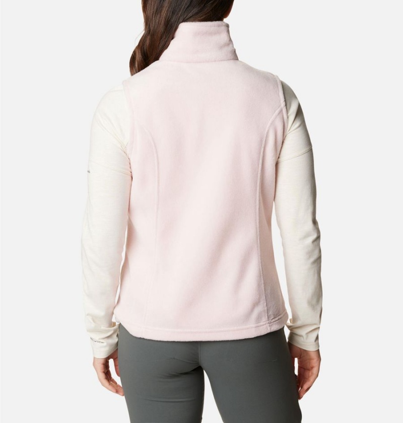 Pink Women's Columbia Benton Springs Fleece Vest | DLTFH-3925