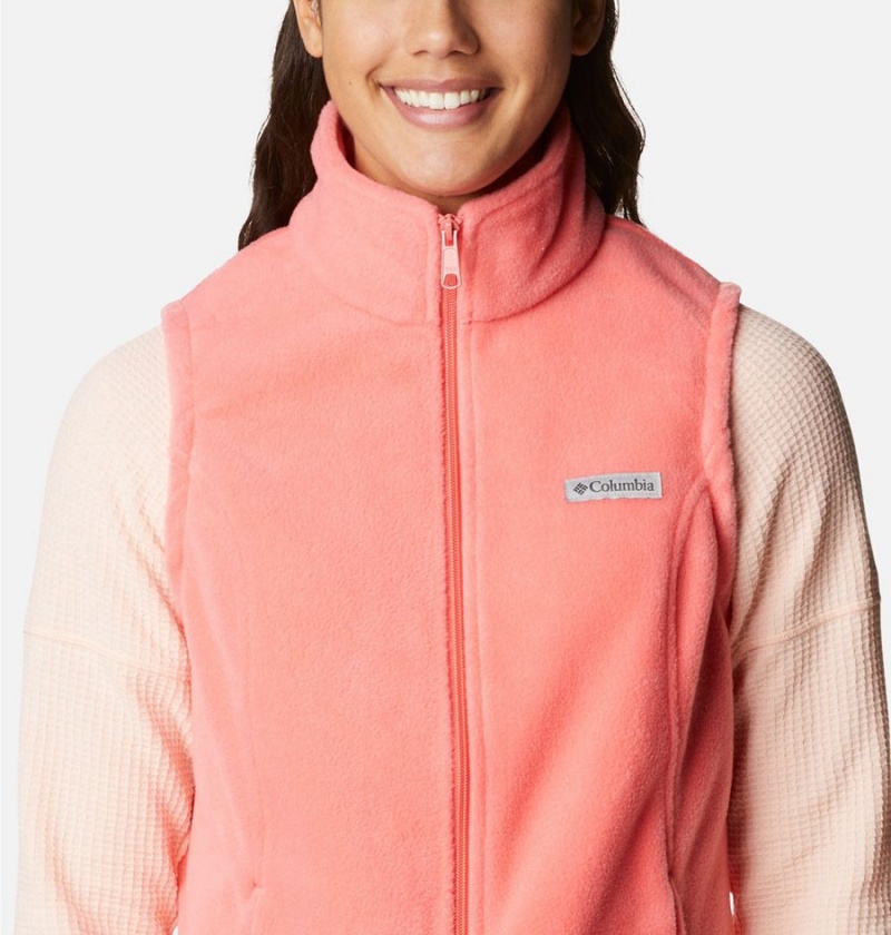 Pink Women's Columbia Benton Springs Fleece Vest | RTGPD-5920