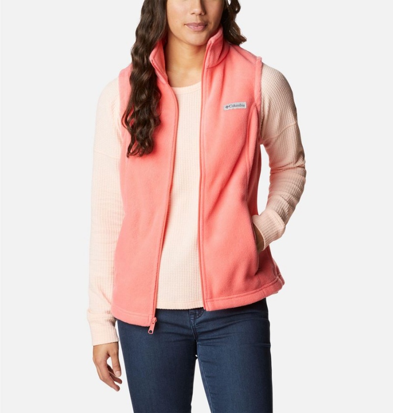 Pink Women's Columbia Benton Springs Fleece Vest | RTGPD-5920