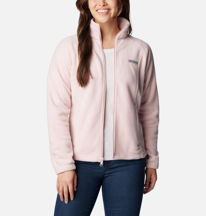 Pink Women's Columbia Benton Springs Full Zip Fleece Jacket | ERIVL-9437