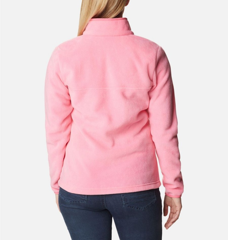 Pink Women's Columbia Benton Springs Half Snap Fleece Pullover | VOMGR-2748