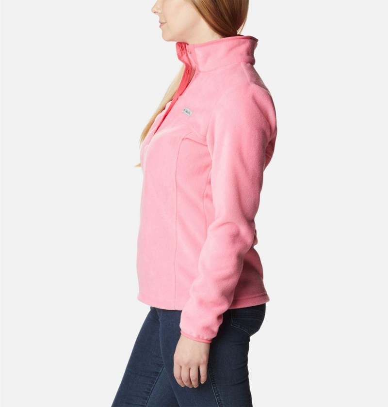 Pink Women's Columbia Benton Springs Half Snap Fleece Pullover | VOMGR-2748