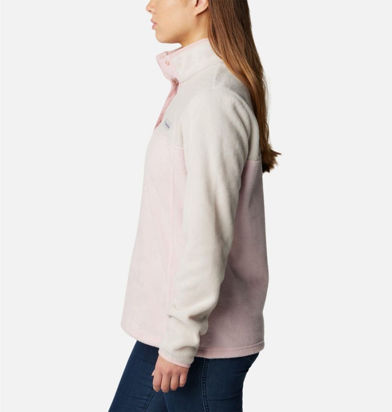 Pink Women's Columbia Benton Springs Half Snap Fleece Pullover | UJIZB-9856