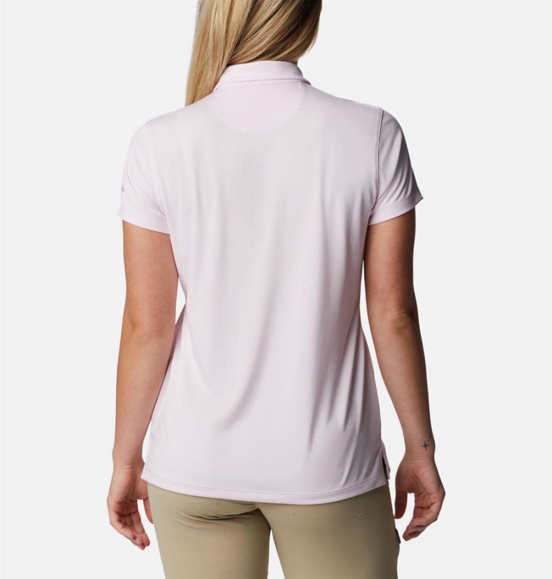 Pink Women's Columbia Birdie Golf Polo T-Shirt | HCFYB-5068