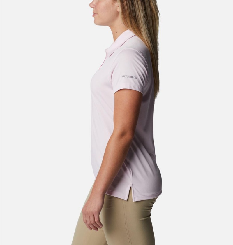 Pink Women's Columbia Birdie Golf Polo T-Shirt | HCFYB-5068