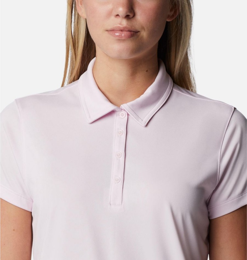 Pink Women's Columbia Birdie Golf Polo T-Shirt | HCFYB-5068