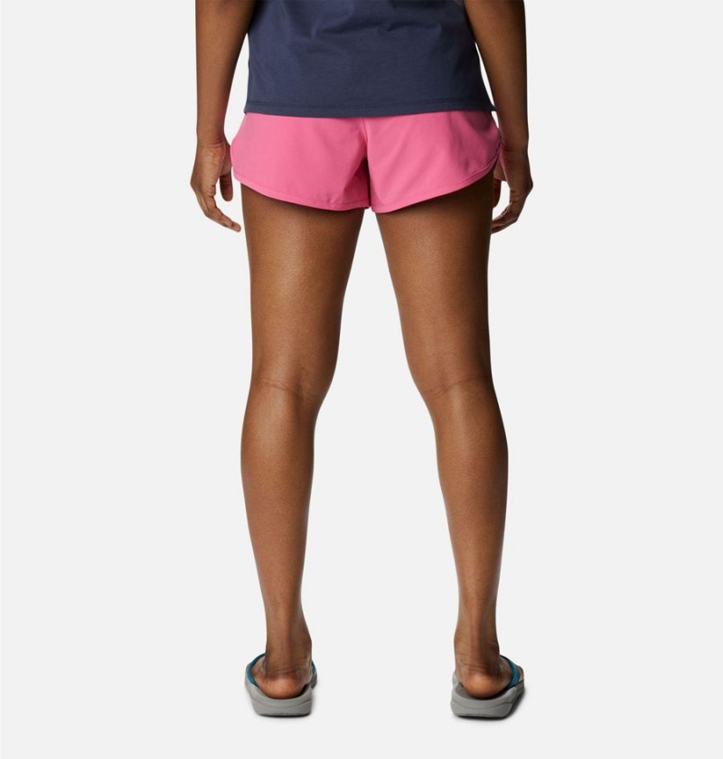 Pink Women's Columbia Bogata Bay Stretch Shorts | RTFHI-4193