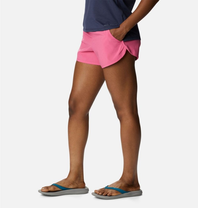 Pink Women's Columbia Bogata Bay Stretch Shorts | RTFHI-4193