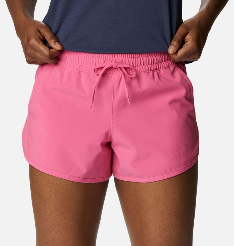 Pink Women's Columbia Bogata Bay Stretch Shorts | RTFHI-4193