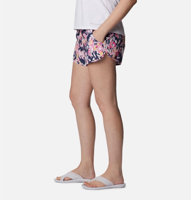 Pink Women's Columbia Bogata Bay Stretch Printed Shorts | PKLVO-4672