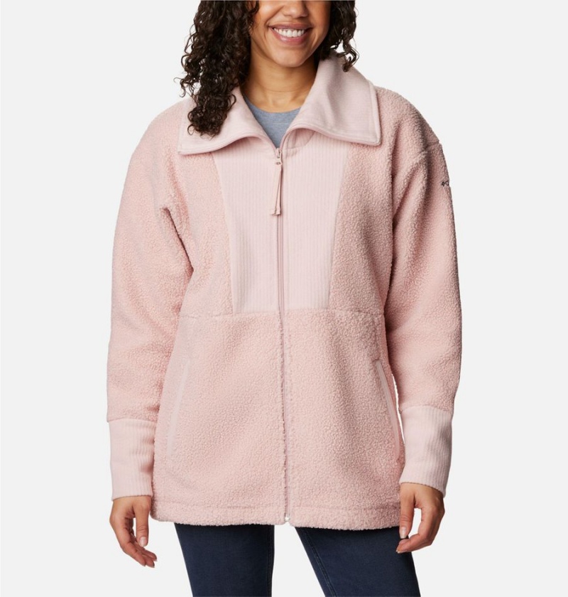 Pink Women\'s Columbia Boundless Trek Full Zip Fleece Jacket | SMYEB-2769