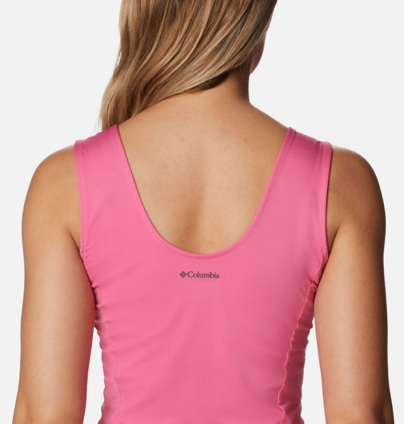 Pink Women's Columbia Boundless Trek Tank Top | TWSJD-9204