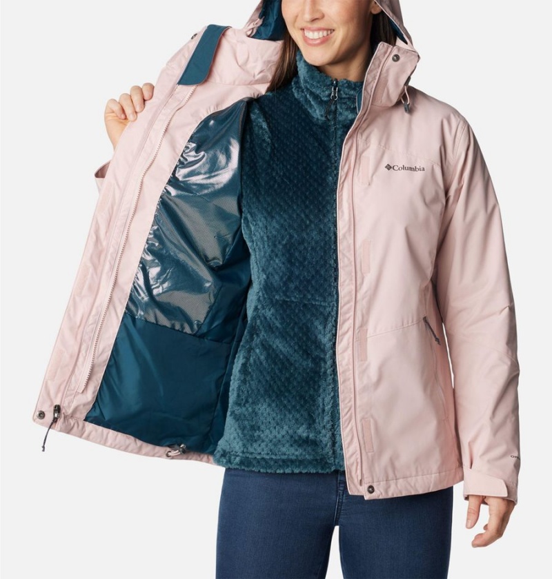 Pink Women's Columbia Bugaboo II Fleece Interchange Ski Jacket | TCJXP-7265